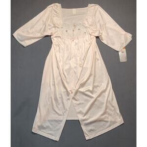 NEW Vintage Captiva Texsheen Pink Small Lingerie Nylon Lace Gown‎